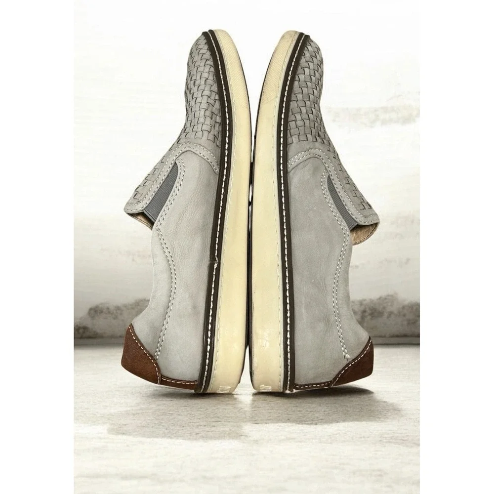 Johnston & Murphy McGuffey Woven Slip On Sheepskin Nubuck 11M